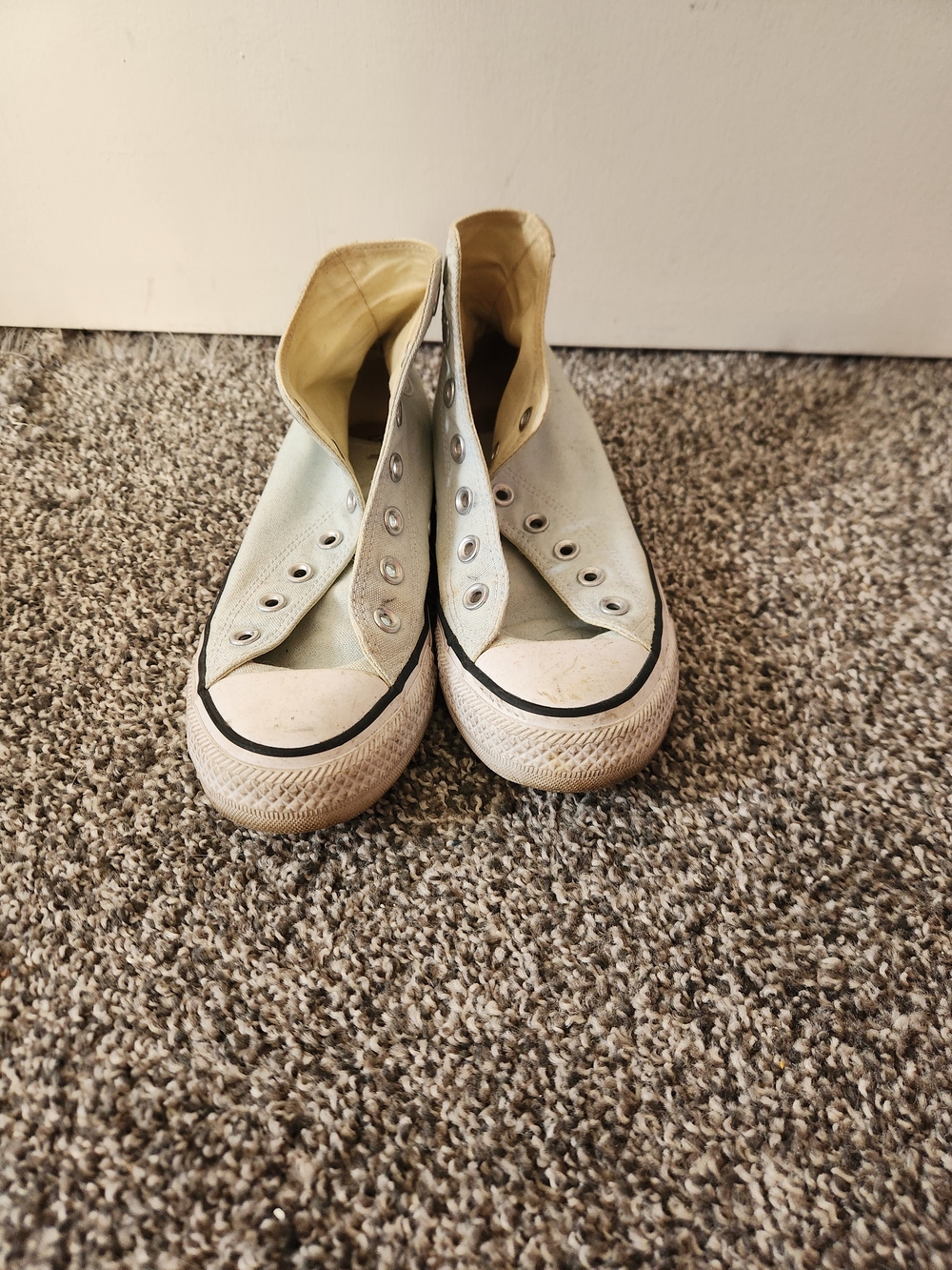 Converse Low-Top Canvas Sneakers in Cream and White